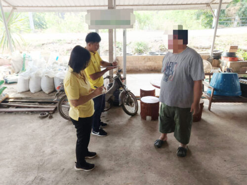 ลงพื้นที่เยี่ยมบ้านสอบข้อเท็จจริงคนพิการ และผู้ดูแลคนพิการ ที่มีความประสงค์ขอกู้ยืมเงินทุนประกอบอาชีพกองทุนส่งเสริมและพัฒนาคุณภาพชีวิตคนพิการ (ประเภทรายบุคคล)