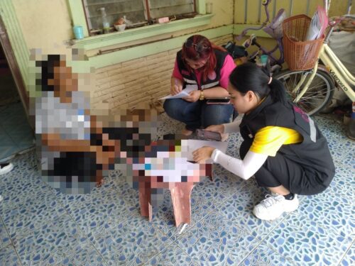ลงพื้นที่เยี่ยมบ้านผู้ประสบปัญหาทางสังคมในตำบลบางจะเกร็ง กรณีเงินสงเคราะห์เด็กในครอบครัวยากจน