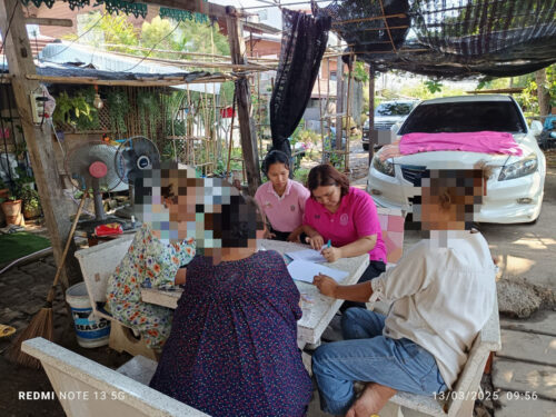 ลงพื้นที่สำรวจกลุ่มเป้าหมายคนพิการและผู้ดูแลคนพิการ ให้มีคุณภาพชีวิตที่ดีขึ้น