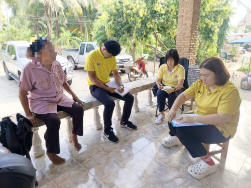 ดำเนินการลงพื้นที่เยี่ยมบ้านสอบข้อเท็จจริงคนพิการ และผู้ดูแลคนพิการ ที่มีความประสงค์ขอกู้ยืมเงินทุนประกอบอาชีพกองทุนส่งเสริมและพัฒนาคุณภาพชีวิตคนพิการ (ประเภทรายบุคคล)