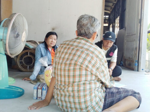 ลงพื้นที่เยี่ยมบ้านผู้ได้รับผลกระทบจากเหตุแผ่นดินไหว