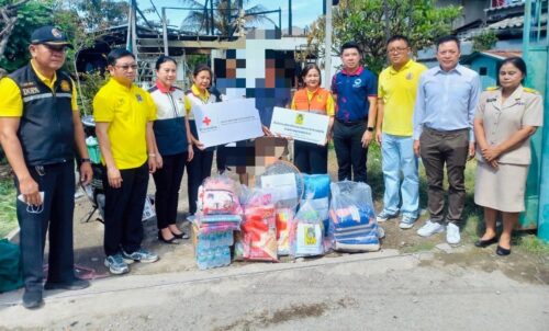 ลงพื้นที่เยี่ยมบ้านผู้ประสบปัญหาทางสังคม กรณีเกิดเหตุไฟไหม้บ้านทั้งหลังได้รับความเสียหาย