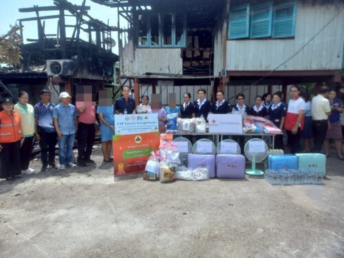 ร่วมลงพื้นที่เยี่ยมบ้านผู้ประสบปัญหาทางสังคม กรณีเกิดเหตุไฟไหม้